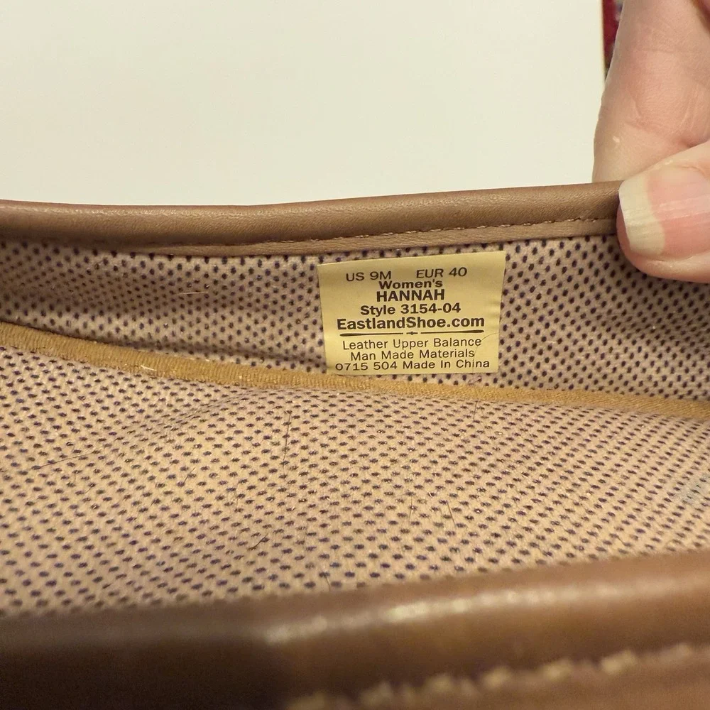 Brown Leather Eastland Hannah 3154-04 Women's Sz 9 Soft Leather Ballet Wedge‎